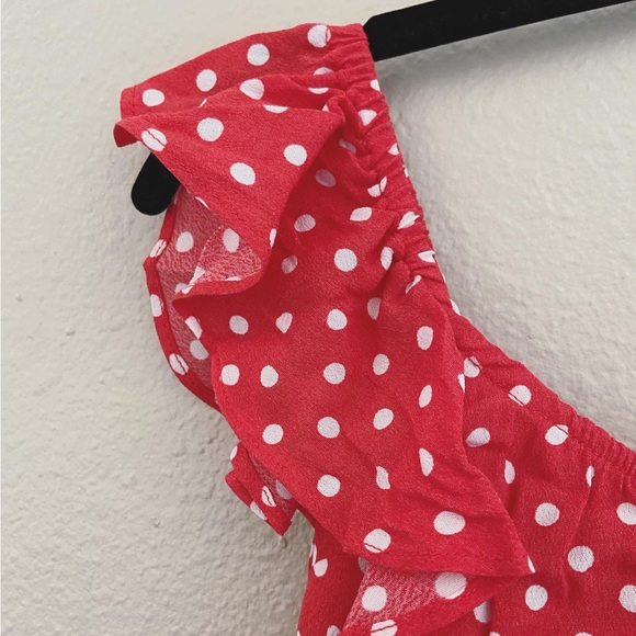 Revolve Privacy Please Polka Dot Ruffle Mini Dress - Picture 4 of 9